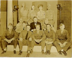 Ralph Pruiett on the set of "The Powers Girl" with George Murphy