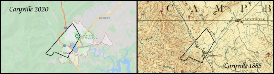 Free Soil Farm Boundaries on 2020 and 1885 Maps